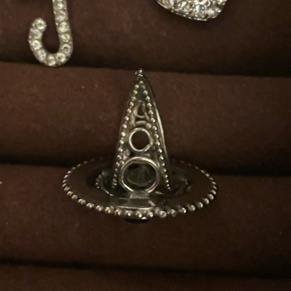 SORRELLI Stunning Silver Light Grey Clear Crystals Swirl Adjustable Ring - Picture 4 of 6